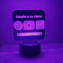 Gamer Led Desk Lamp 7-Color Night Light, Tiktok Youtube D??cor - thumbnail 4