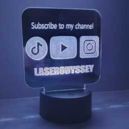 Gamer Led Desk Lamp 7-Color Night Light, Tiktok Youtube D??cor - thumbnail 2