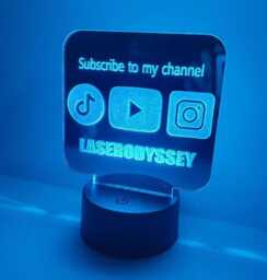 Gamer Led Desk Lamp 7-Color Night Light, Tiktok Youtube D??cor - thumbnail 1