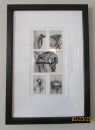 Wall Hanging, Art, Picture, Print, Etching Of Flowers Print Framed & Matted - thumbnail 1