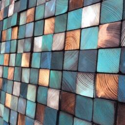 Wood Sculpture Headboard - Wall Art Acoustic Panel - thumbnail 2