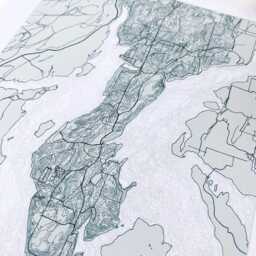 Key Peninsula Map Hand Drawn Topographic Washington Bathymetric Drawing - Art Print Home Gift Puget Sound Vacation Rental Decor - thumbnail 3