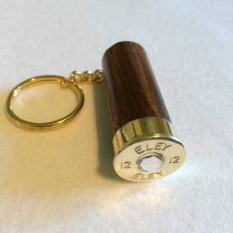 Eley Solid Walnut Wood & Swarovski Crystal Keyring - thumbnail 1
