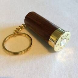 Eley Solid Walnut Wood & Swarovski Crystal Keyring - thumbnail 2