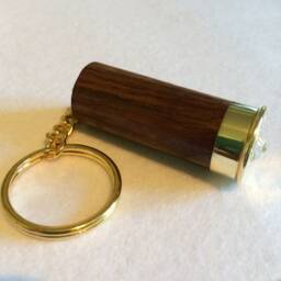 Eley Solid Walnut Wood & Swarovski Crystal Keyring - thumbnail 3