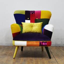 Patchwork Armchair - Violet - thumbnail 2