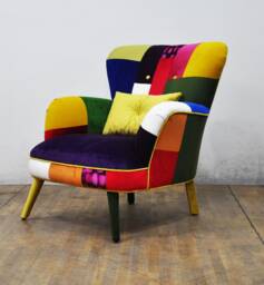 Patchwork Armchair - Violet