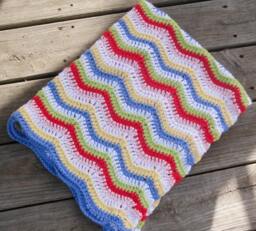 Crochet Baby Afghan Blanket Chevron Stripe
