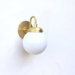 Vanity Light, Wall Sconce Mid Century Brass Light, Ul Listed, No.0342 - thumbnail 2