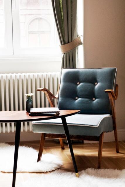 Restored Turquoise Mcm Armchair From 1960's - image 1