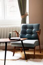 Restored Turquoise Mcm Armchair From 1960's