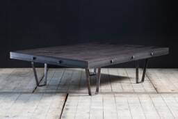 Custom Made, Industrial Coffee Table With Bolted Steel Frame. Made To Size. Guide Price Only - thumbnail 1