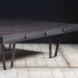 Custom Made, Industrial Coffee Table With Bolted Steel Frame. Made To Size. Guide Price Only - thumbnail 3