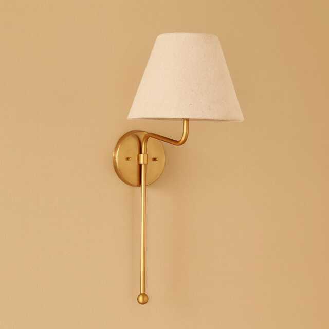 Brass Wall Lamp, Handmade Lamp Shade For Any Room , Retro Lights Custom Sizing - image 1
