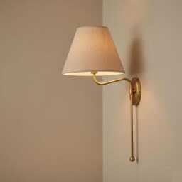 Brass Wall Lamp, Handmade Lamp Shade For Any Room , Retro Lights Custom Sizing - thumbnail 2