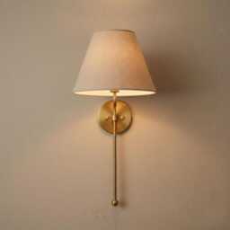 Brass Wall Lamp, Handmade Lamp Shade For Any Room , Retro Lights Custom Sizing - thumbnail 3