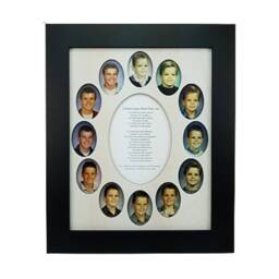 School Years Picture Frame - 10 Color Options Oval Graduation Collage K-12 11x14 - thumbnail 1
