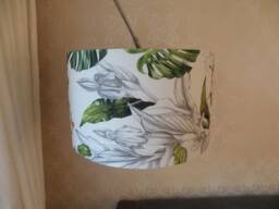 Botanical Palm Leaf Tropical Banana Leaves & Berries Fabric Lampshade 35 Or 40cm - thumbnail 1