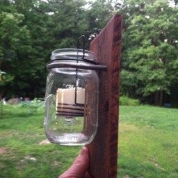 Mason Jar Light/Wall Hanging Tea With Mason Jar Holder Sconce - thumbnail 3