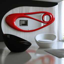 Asymmetrical Wooden Wall Mirror With Organic Frame, Handmade For Living Room Decoration - thumbnail 1