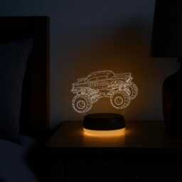 Avenger Monster Truck Led Night Light, Truck, Gift For Kids, Gifts Him, Lights, Bedroom Light - thumbnail 3