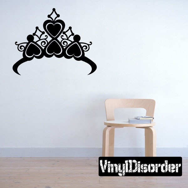 Princess Crown Vinyl Wall Decal Or Car Sticker - Mv006Et - image 1