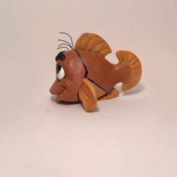 The Sword in The Stone(Wart Fish . Handmade Polymer Clay Action Figure. Unique Collectible. - Wart - thumbnail 3
