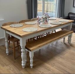 Farmhouse Dining Table - Handmade Rustic Custom Sizes