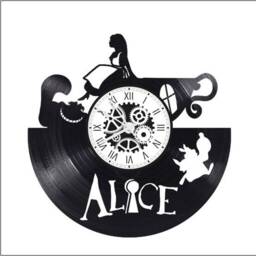 Alice in Wonderland Theme 33 Rpm Vinyl Record Clock - thumbnail 2