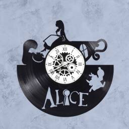 Alice in Wonderland Theme 33 Rpm Vinyl Record Clock - thumbnail 1