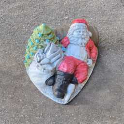 Relaxing Santa Claus Statue Concrete Holiday Figurine Christmas Garden Decoration Indoor Sculpture Handmade Xmas Ornament Gift - thumbnail 4