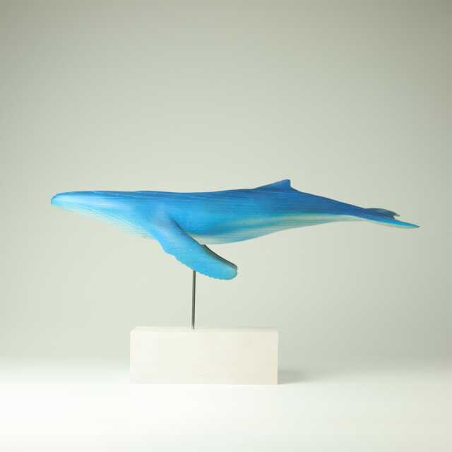 Wooden Whale Sculpture - Wb1 - image 1
