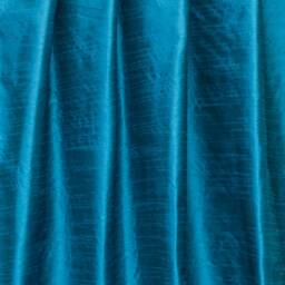 Peacock Blue Art Silk Curtain Panels, Faux Curtains - Rod Pocket, Grommet, Box Pleat, Three Pinch Tab Top & Plain Ring Top - thumbnail 3