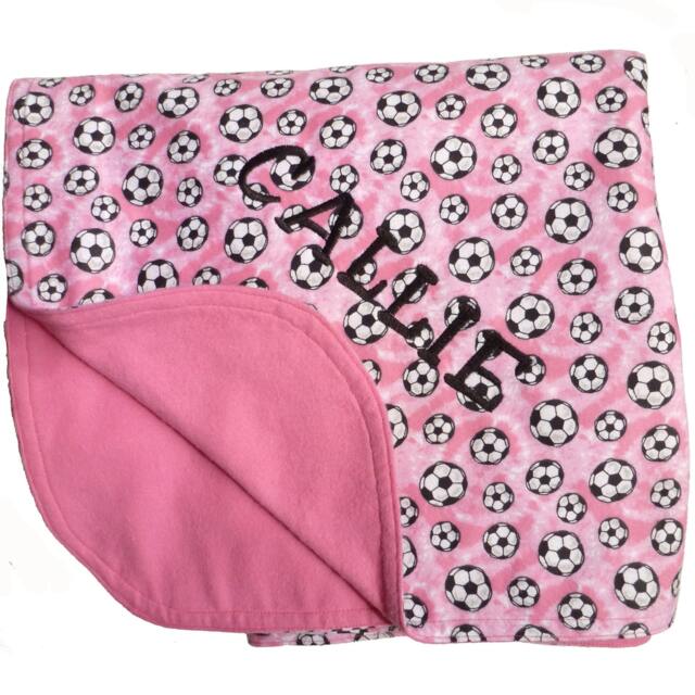 Girl's Soccer Blanket - Custom Personalized By Embroidery - image 1