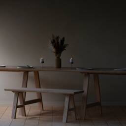 Konk ??? A Frame Table [Wooden Legs] - With Extensions Bespoke Sizes Available Extending Minimalist Solid Oak Kitchen & Dining - thumbnail 2