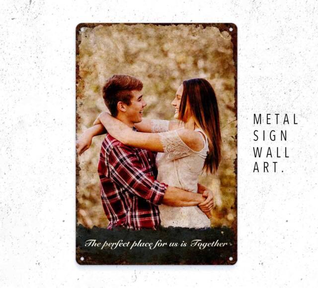 Custom Photo Metal Sign, Personalized Picture Wall Art Print For Home Decor Or Anniversary - image 1
