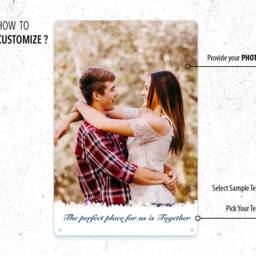 Custom Photo Metal Sign, Personalized Picture Wall Art Print For Home Decor Or Anniversary - thumbnail 2