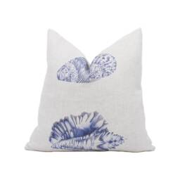 Harlequin - Kabibi Indigo Fresh Seashell Cushion Cover Throw Pillow Designer Holiday Home Beach Decor - thumbnail 2