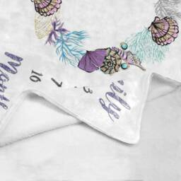 Girl Milestone Blanket, Baby Monthly Month Mermaid Shower Gift, Gift - thumbnail 3