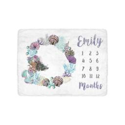 Girl Milestone Blanket, Baby Monthly Month Mermaid Shower Gift, Gift - thumbnail 2