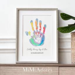 Family Handprint Art - Hand Print Keepsake Hands Personalised Mum Dad Gift From Kids - thumbnail 2