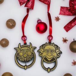 Knockers Wooden Christmas Tree Decorations - thumbnail 2