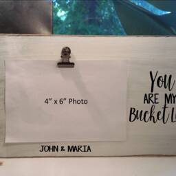 Anniversary Gift For Him, Retirement Frame, You Are My Bucket List Wood Picture Personalizedphoto Holder, Cute - thumbnail 2