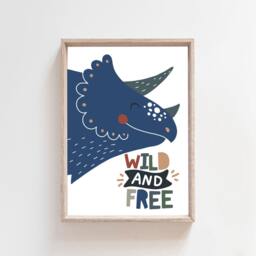 Set Of 5 Dinosaur Prints, Boys Nursery Bedroom Wall Art, Decor, Art - thumbnail 2