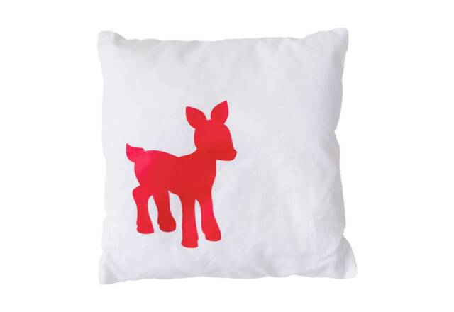Pillow Cushion Children Baby Child Miniblings 23x23cm Deer White Red - image 1