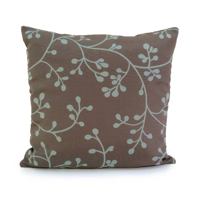 Grayish Blue & Brown Pillow, Throw Pillow Cover, Decorative Cushion Covers, Pillowcase, Accent Cotton Blend - image 1