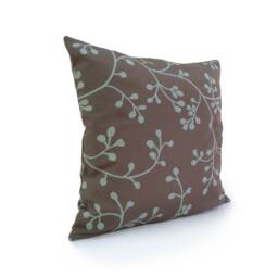 Grayish Blue & Brown Pillow, Throw Pillow Cover, Decorative Cushion Covers, Pillowcase, Accent Cotton Blend - thumbnail 2