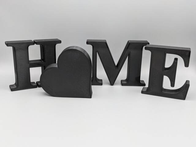 Home Decorative Letter Ornament With Love Heart Decor Sign Serif Font - image 1