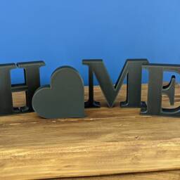 Home Decorative Letter Ornament With Love Heart Decor Sign Serif Font - thumbnail 3