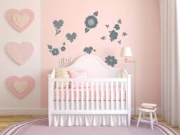 Flower Garden Wall Decals, Rose, Sunflower, Nursery Decor - thumbnail 1